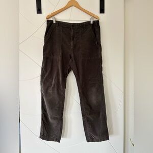 OUTERKNOWN Men’s The Field Pant Charcoal Gray Corduroy Pants 33 x 33